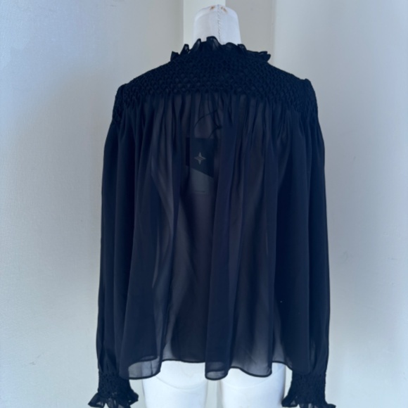 NWT Black sheer Tuckernuck blouse - Picture 3 of 3